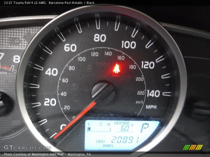 Barcelona Red Metallic / Black 2015 Toyota RAV4 LE AWD