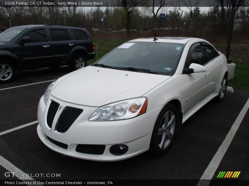 Ivory White / Ebony Black 2008 Pontiac G6 GT Sedan