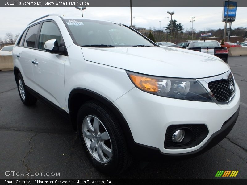 Snow White Pearl / Beige 2012 Kia Sorento LX