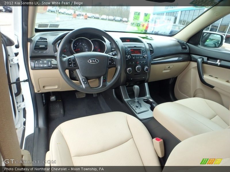 Snow White Pearl / Beige 2012 Kia Sorento LX