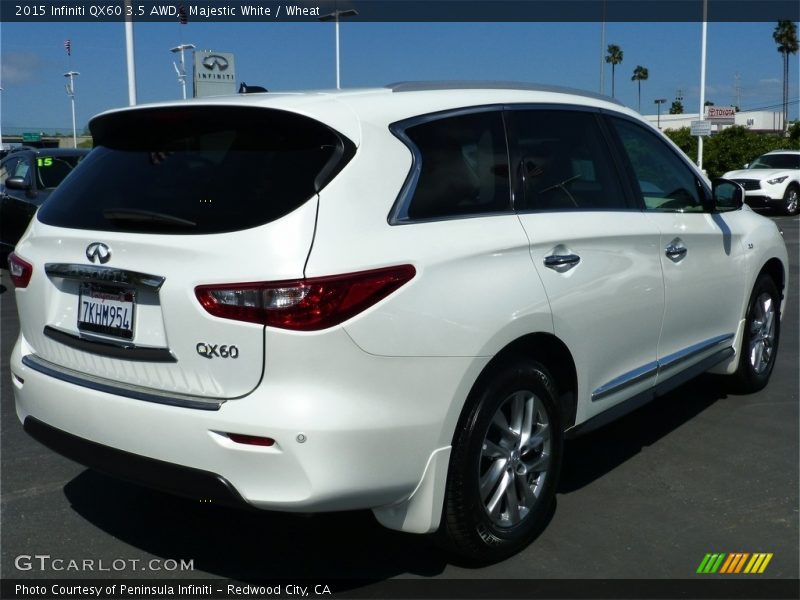 Majestic White / Wheat 2015 Infiniti QX60 3.5 AWD