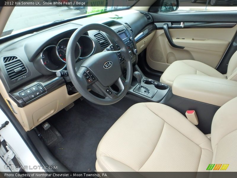 Snow White Pearl / Beige 2012 Kia Sorento LX