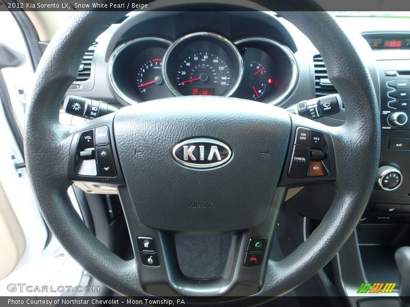 Snow White Pearl / Beige 2012 Kia Sorento LX