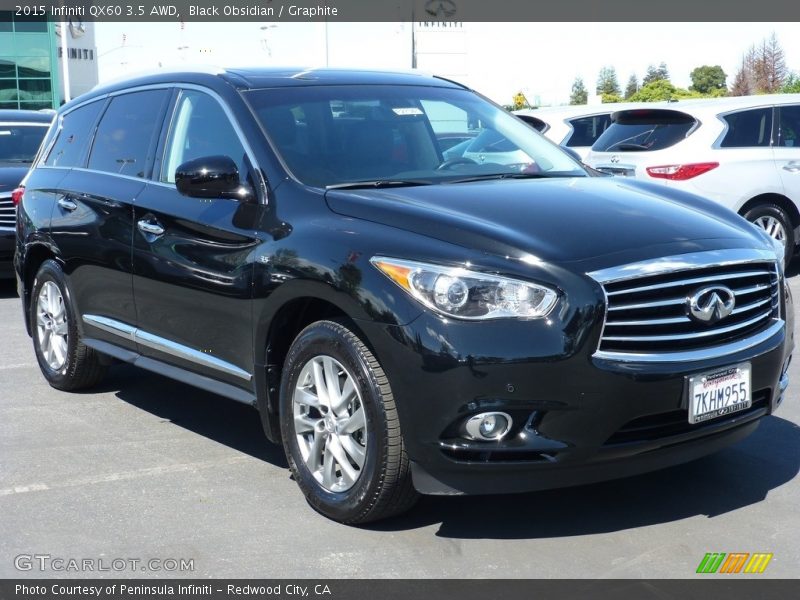 Black Obsidian / Graphite 2015 Infiniti QX60 3.5 AWD