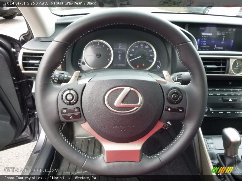 Nebula Gray Pearl / Black 2014 Lexus IS 250 AWD