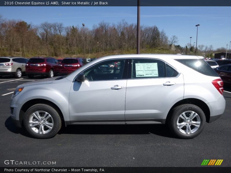 Silver Ice Metallic / Jet Black 2016 Chevrolet Equinox LS AWD