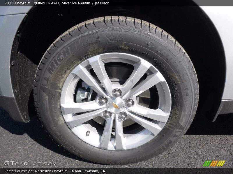 Silver Ice Metallic / Jet Black 2016 Chevrolet Equinox LS AWD