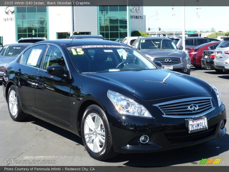 Black Obsidian / Graphite 2015 Infiniti Q40 Sedan