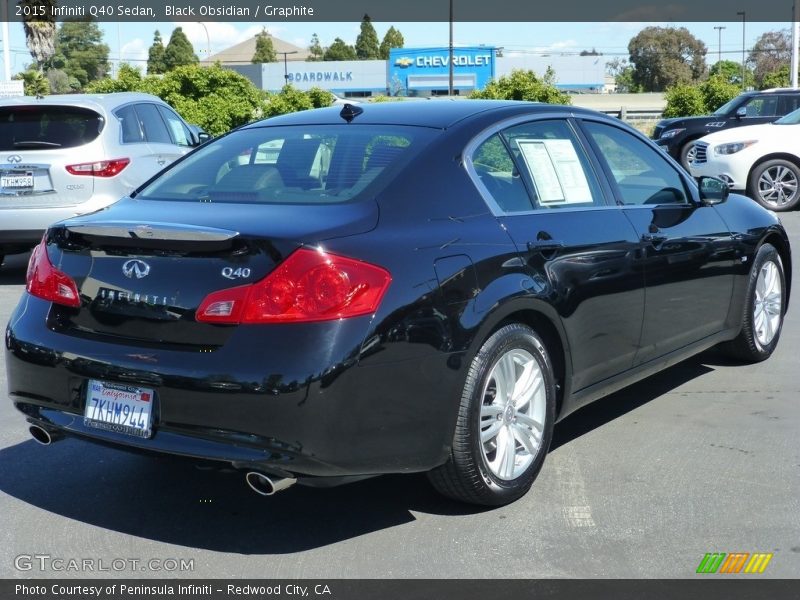 Black Obsidian / Graphite 2015 Infiniti Q40 Sedan