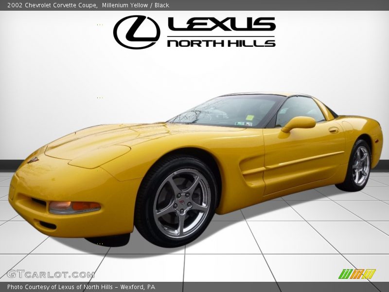 Millenium Yellow / Black 2002 Chevrolet Corvette Coupe