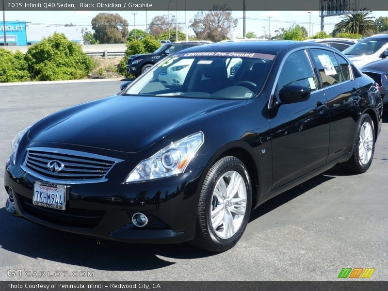 Black Obsidian / Graphite 2015 Infiniti Q40 Sedan