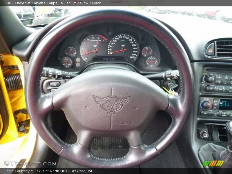 Millenium Yellow / Black 2002 Chevrolet Corvette Coupe