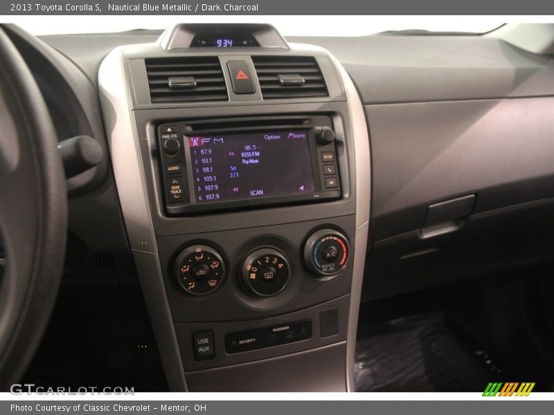 Nautical Blue Metallic / Dark Charcoal 2013 Toyota Corolla S