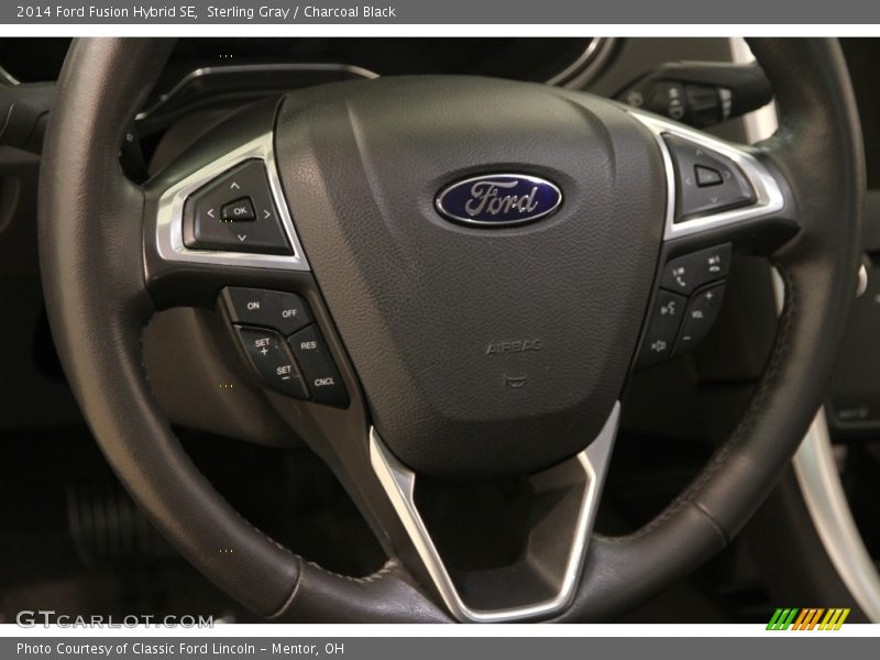 Sterling Gray / Charcoal Black 2014 Ford Fusion Hybrid SE