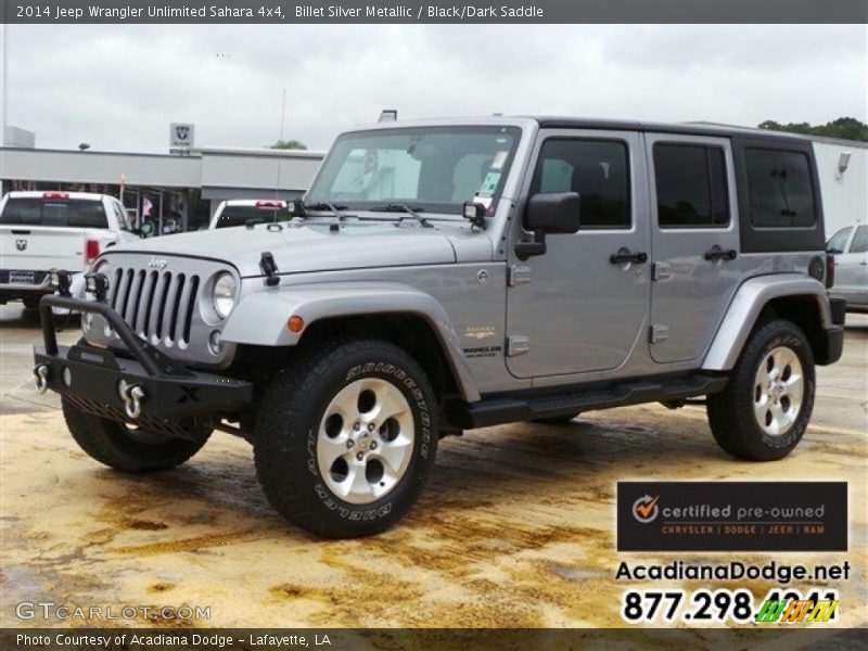 Billet Silver Metallic / Black/Dark Saddle 2014 Jeep Wrangler Unlimited Sahara 4x4