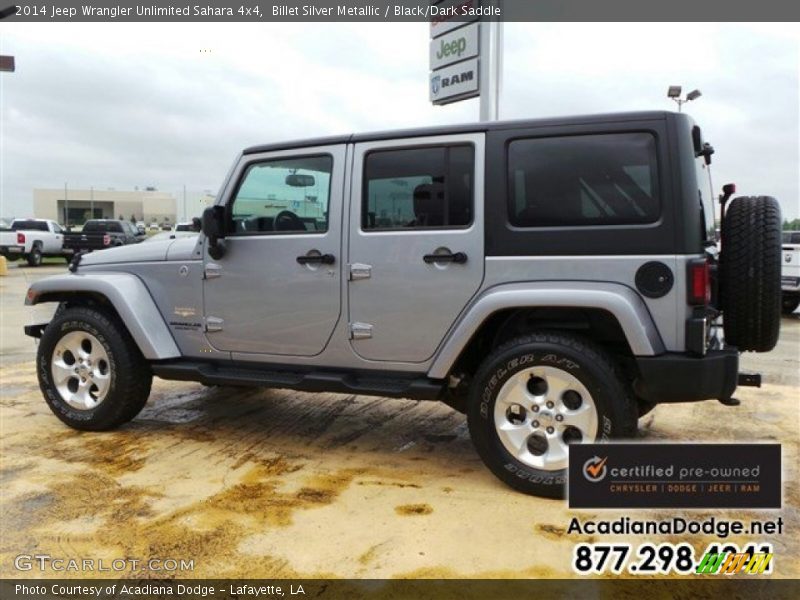 Billet Silver Metallic / Black/Dark Saddle 2014 Jeep Wrangler Unlimited Sahara 4x4