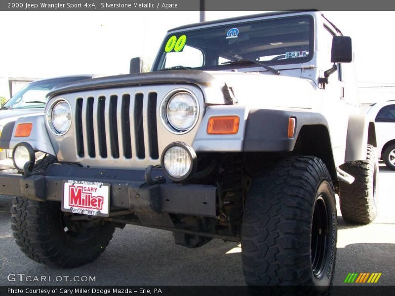 Silverstone Metallic / Agate 2000 Jeep Wrangler Sport 4x4