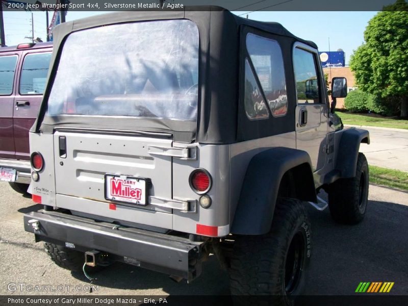 Silverstone Metallic / Agate 2000 Jeep Wrangler Sport 4x4