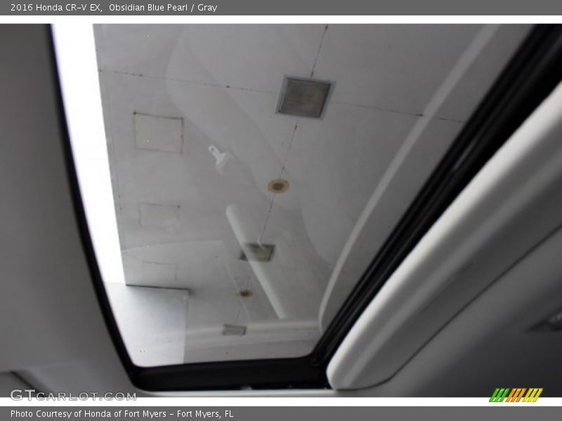 Obsidian Blue Pearl / Gray 2016 Honda CR-V EX
