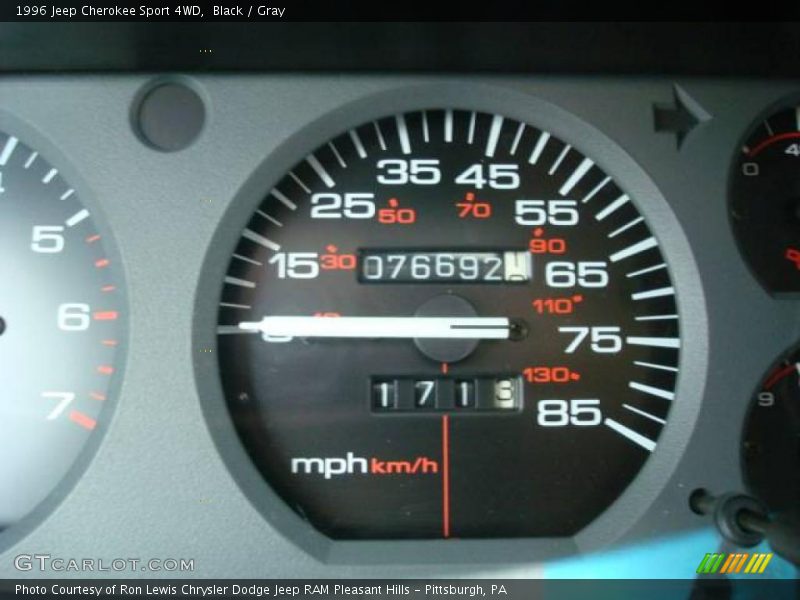 Black / Gray 1996 Jeep Cherokee Sport 4WD