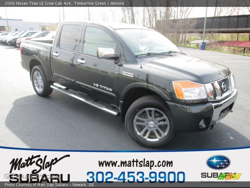 Timberline Green / Almond 2009 Nissan Titan LE Crew Cab 4x4