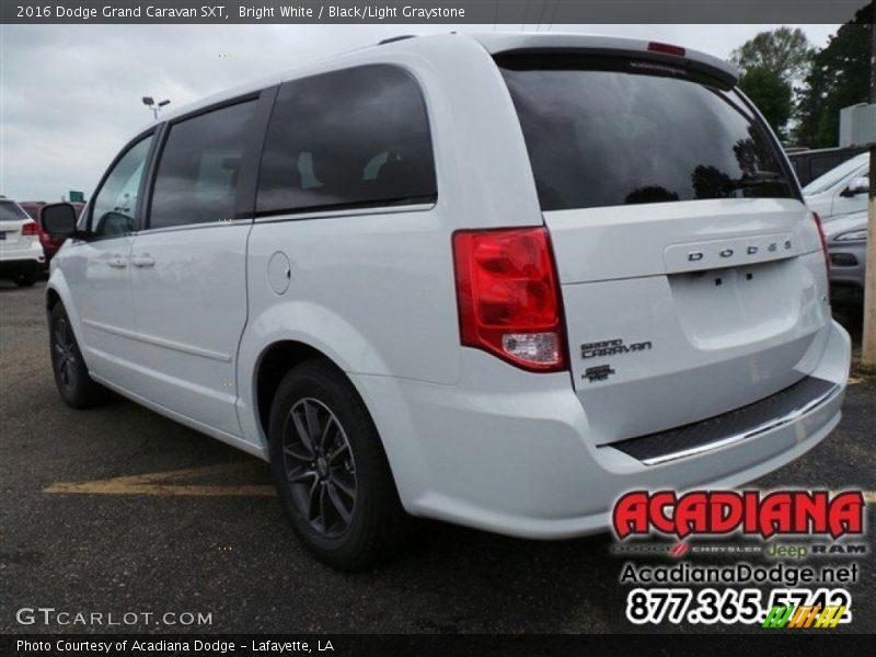 Bright White / Black/Light Graystone 2016 Dodge Grand Caravan SXT
