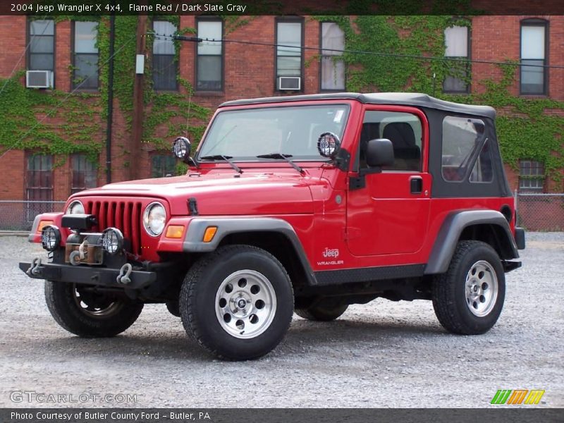 Flame Red / Dark Slate Gray 2004 Jeep Wrangler X 4x4
