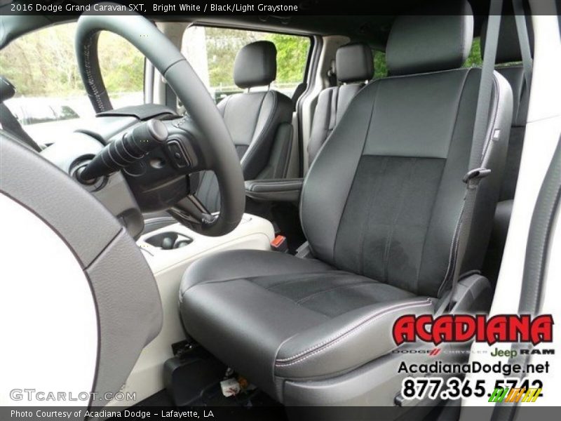 Bright White / Black/Light Graystone 2016 Dodge Grand Caravan SXT