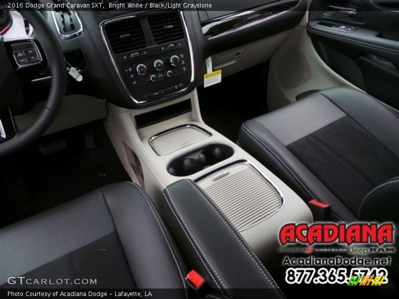 Bright White / Black/Light Graystone 2016 Dodge Grand Caravan SXT