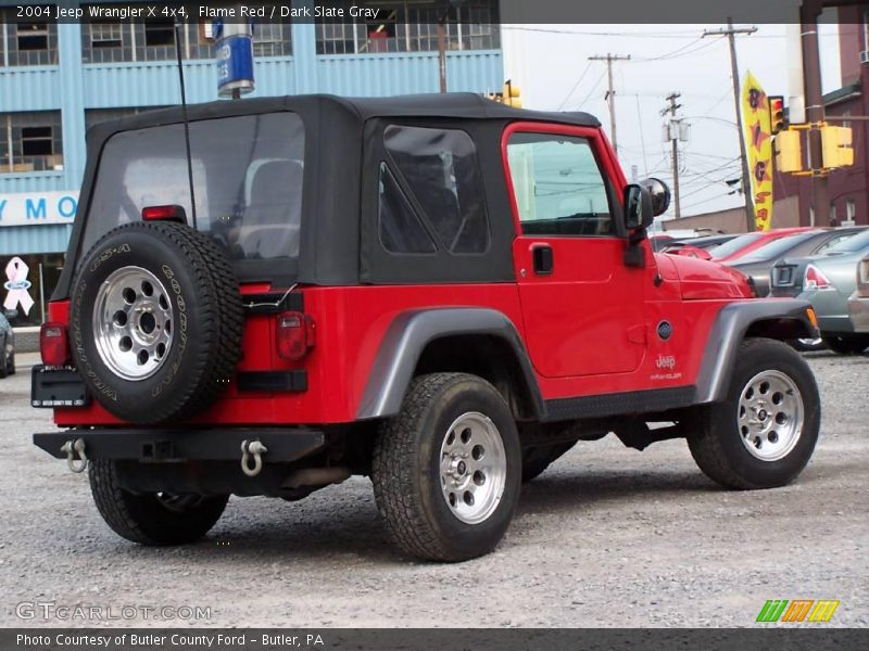 Flame Red / Dark Slate Gray 2004 Jeep Wrangler X 4x4