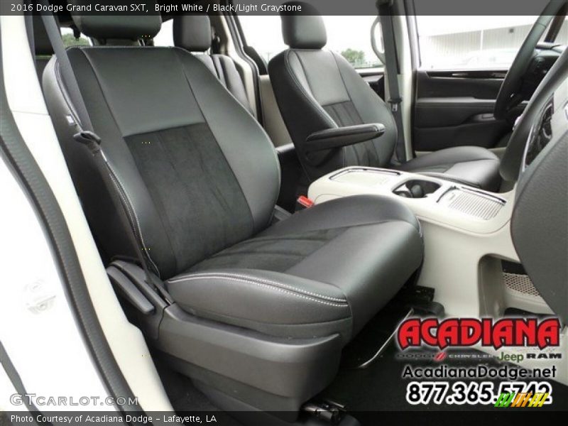 Bright White / Black/Light Graystone 2016 Dodge Grand Caravan SXT
