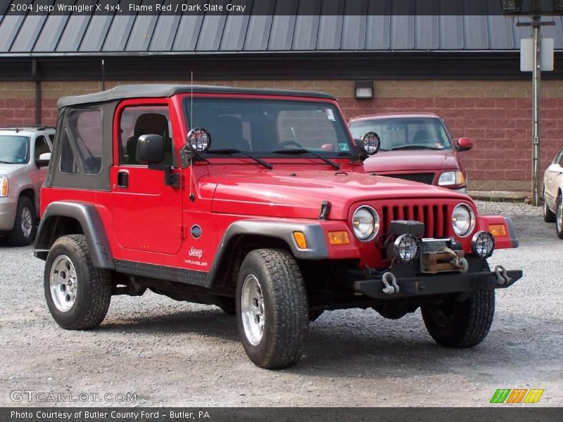 Flame Red / Dark Slate Gray 2004 Jeep Wrangler X 4x4