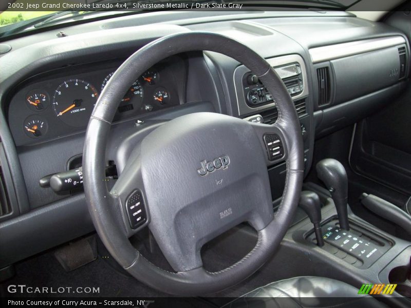 Silverstone Metallic / Dark Slate Gray 2002 Jeep Grand Cherokee Laredo 4x4