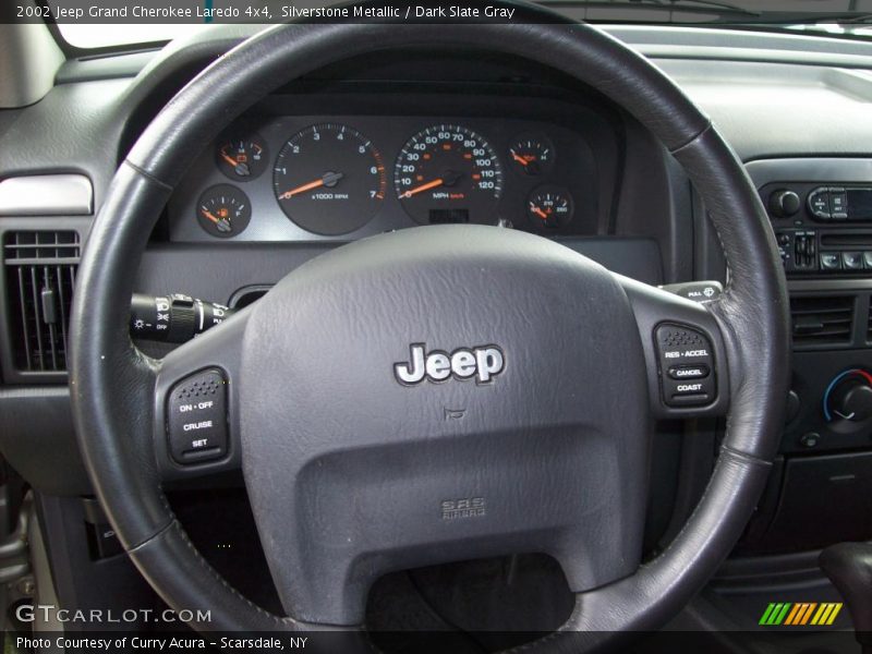 Silverstone Metallic / Dark Slate Gray 2002 Jeep Grand Cherokee Laredo 4x4