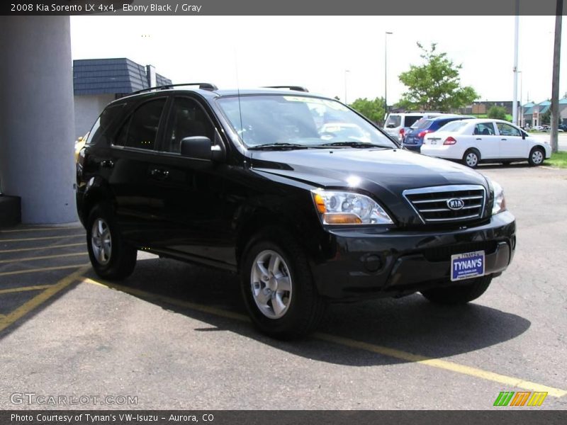 Ebony Black / Gray 2008 Kia Sorento LX 4x4