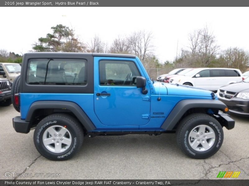 Hydro Blue Pearl / Black 2016 Jeep Wrangler Sport