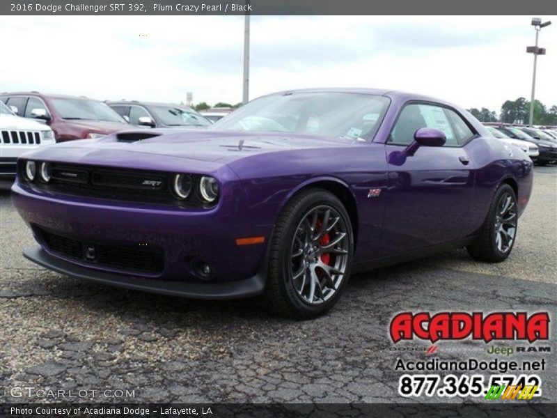Plum Crazy Pearl / Black 2016 Dodge Challenger SRT 392