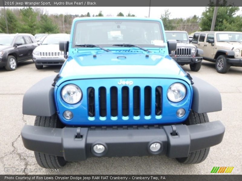 Hydro Blue Pearl / Black 2016 Jeep Wrangler Sport