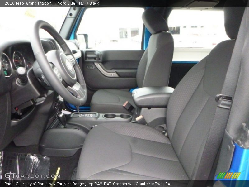 Hydro Blue Pearl / Black 2016 Jeep Wrangler Sport
