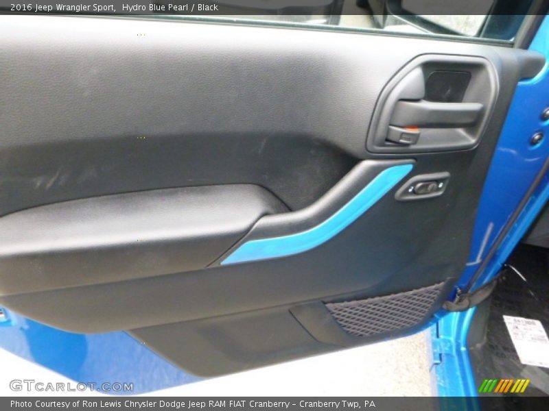 Hydro Blue Pearl / Black 2016 Jeep Wrangler Sport