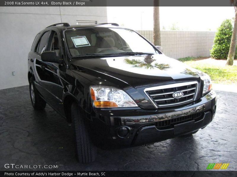 Ebony Black / Beige 2008 Kia Sorento LX 4x4