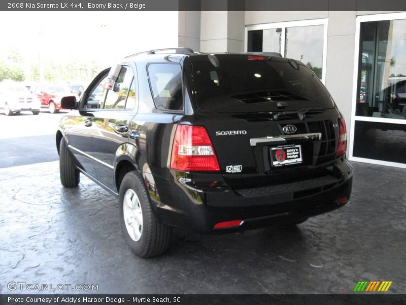 Ebony Black / Beige 2008 Kia Sorento LX 4x4