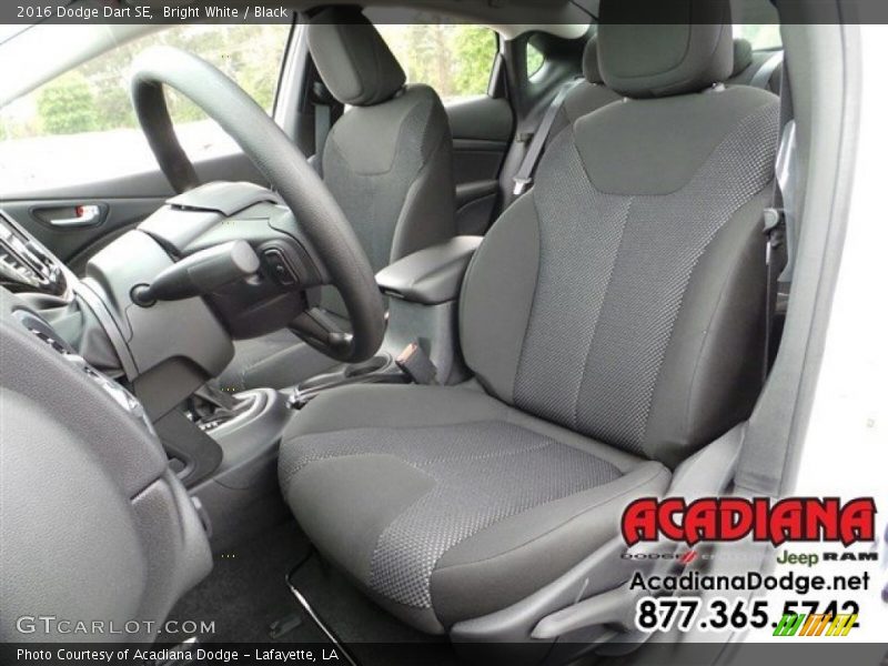 Bright White / Black 2016 Dodge Dart SE