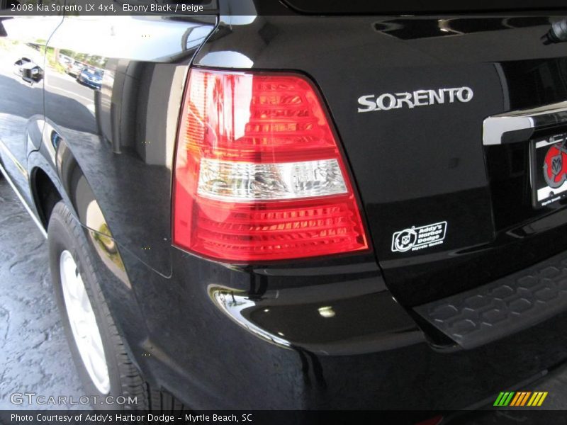 Ebony Black / Beige 2008 Kia Sorento LX 4x4