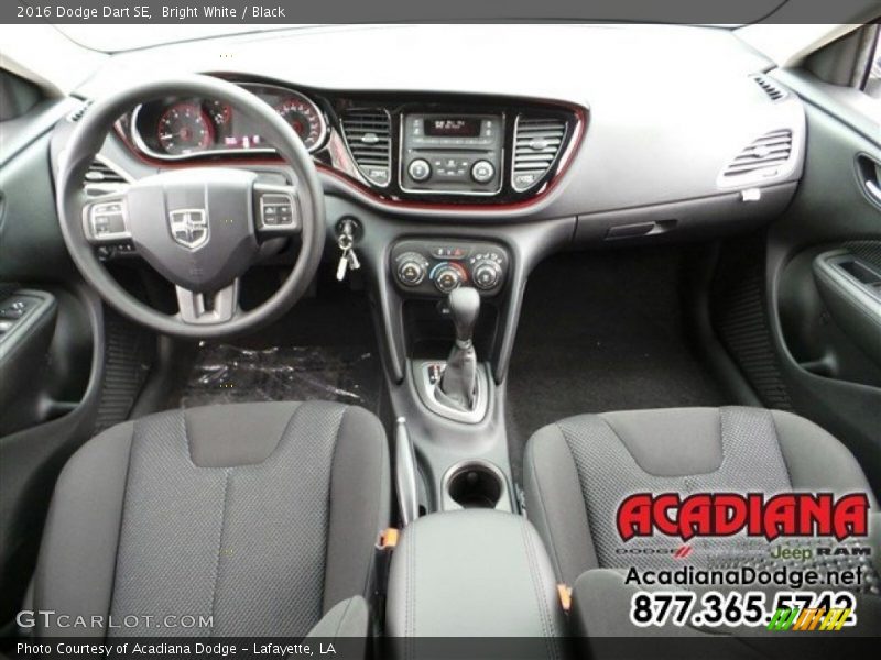 Bright White / Black 2016 Dodge Dart SE
