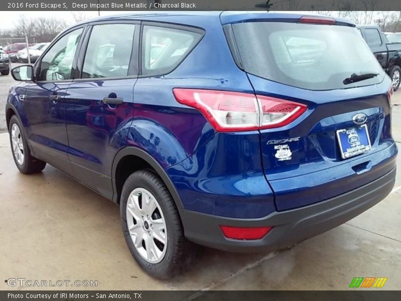 Deep Impact Blue Metallic / Charcoal Black 2016 Ford Escape S
