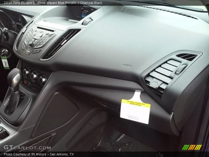 Deep Impact Blue Metallic / Charcoal Black 2016 Ford Escape S