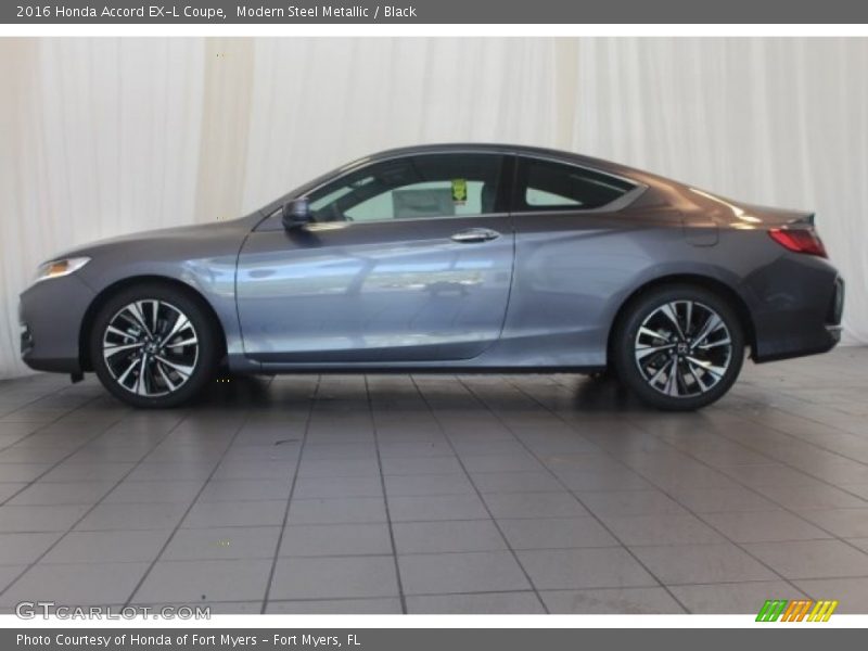 Modern Steel Metallic / Black 2016 Honda Accord EX-L Coupe