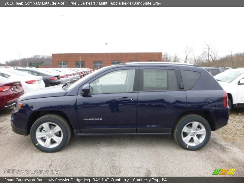 True Blue Pearl / Light Pebble Beige/Dark Slate Gray 2016 Jeep Compass Latitude 4x4
