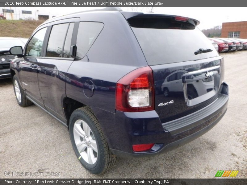 True Blue Pearl / Light Pebble Beige/Dark Slate Gray 2016 Jeep Compass Latitude 4x4